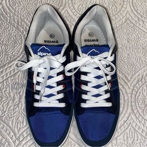 Mens walking sneakers Alpine Swiss, gently worn